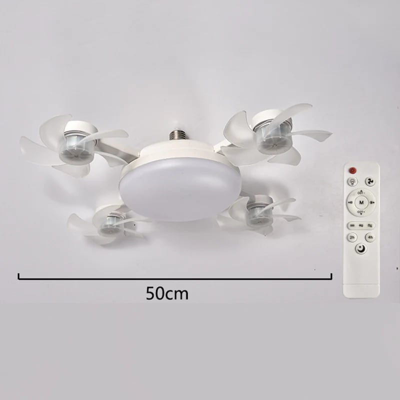 🌀New E27 Socket Ceiling Fan Light – 2‐in‐1 Silent LED Fan with Remote Control, Energy‐Saving Cooling & Lighting Combo for Home Bedroom