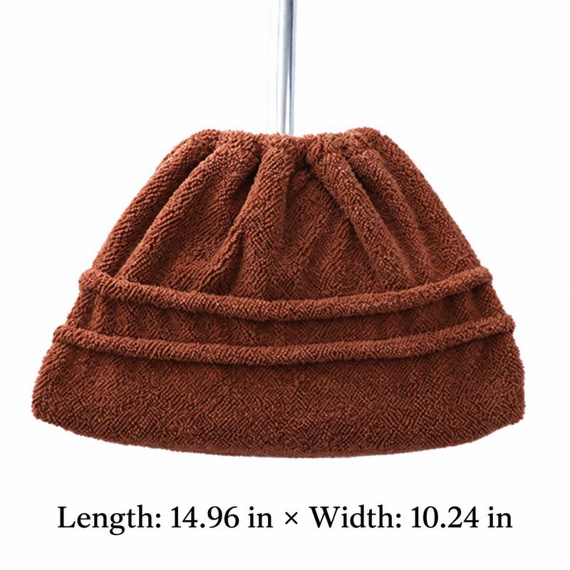 TYII™ Multipurpose Coral Fleece Broom Head Cover – Reusable Dust & Hair Cleaning Cover for Wet & Dry Floor Cleaning