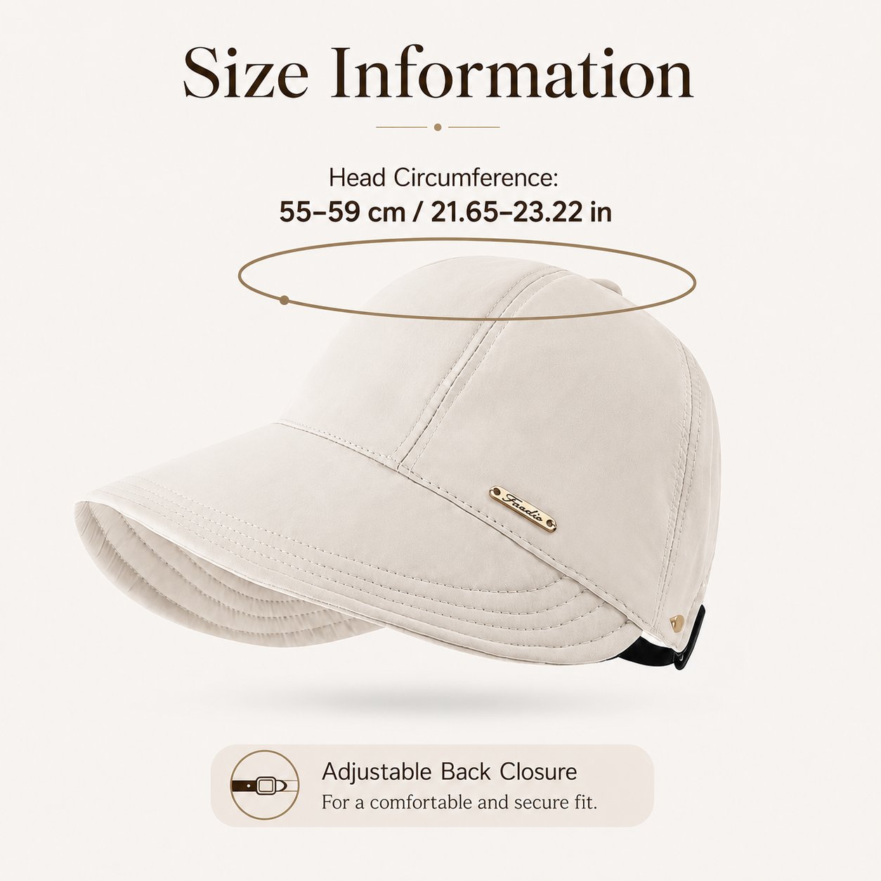 UPF 50+ Wide Brim Sun Visor Hat for Women