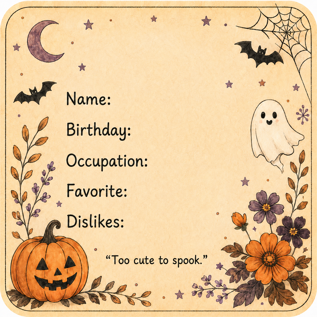 👻 Adopt A Little Felt Ghost Gift Box | Personalized Halloween Keepsake Gift Tin Set