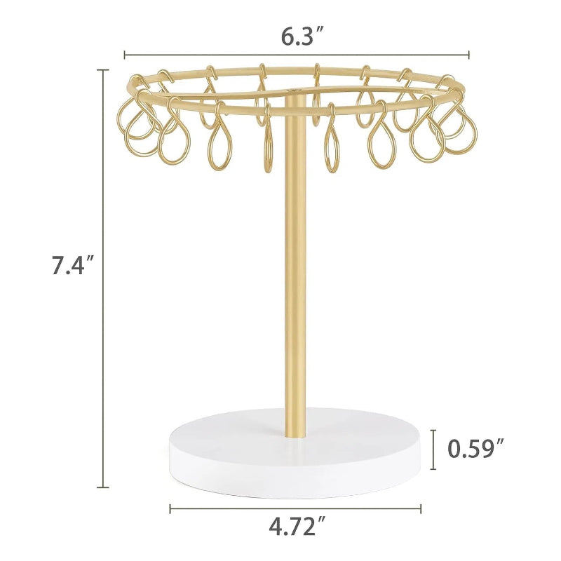 TYIIPLUS™ Claw Clip Organizer Stand with 16 Metal Hooks