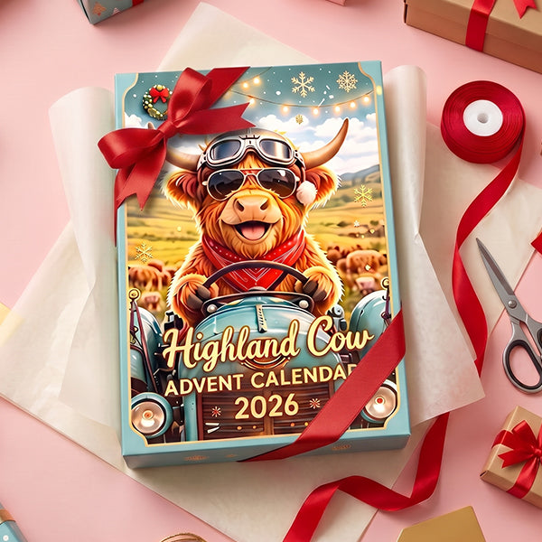 🐮 2026 Highland Cow Advent Calendar – 24 Days of Cute 3D Mini Figurines