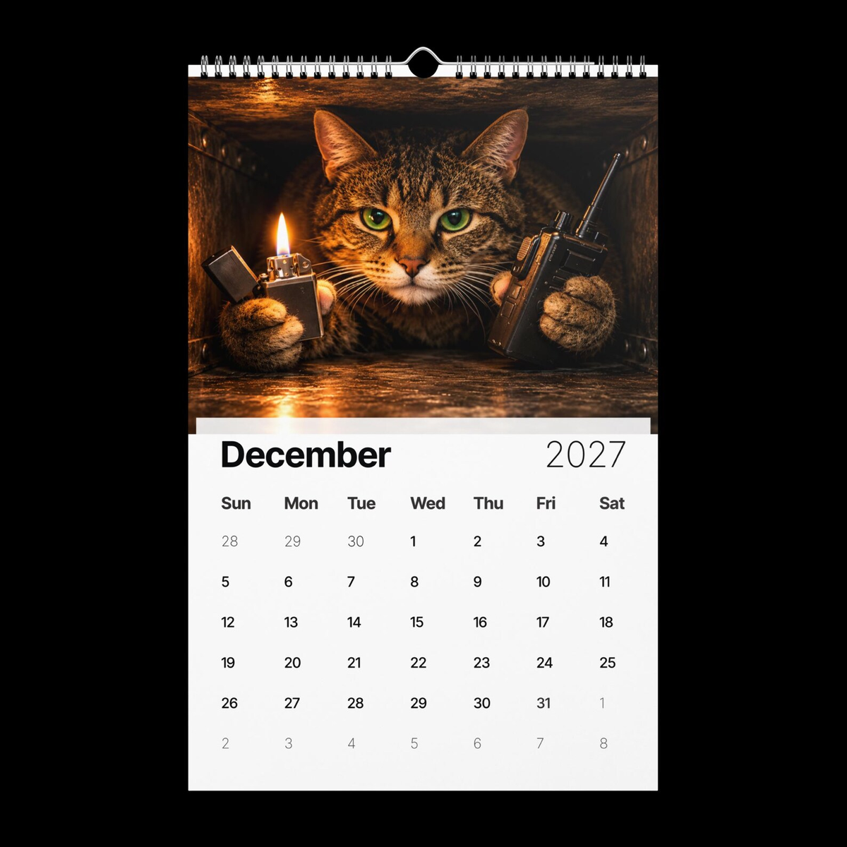 🎬🐱Cats in Movies 2027 Calendar – Funny Movie-Inspired Cat Wall Calendar