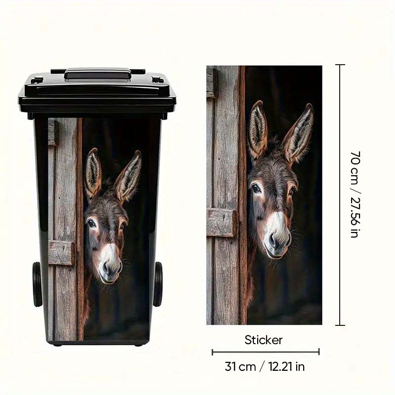 🐮 Highland Cow Floral Print Bin Sticker