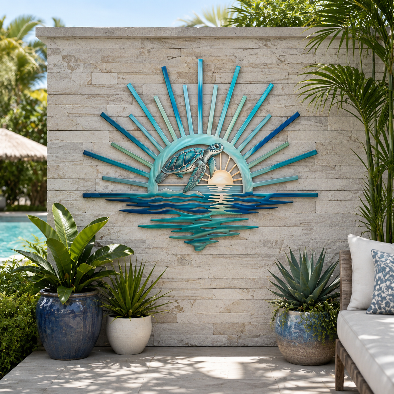🐢Sea Turtle Sunset Wall Decor