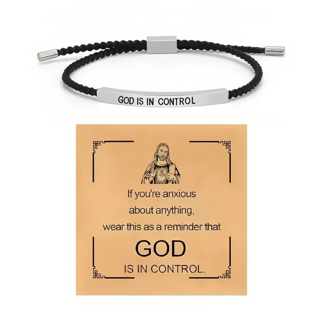 💖✨ Inspirational Bracelet “God is in control”🎁
