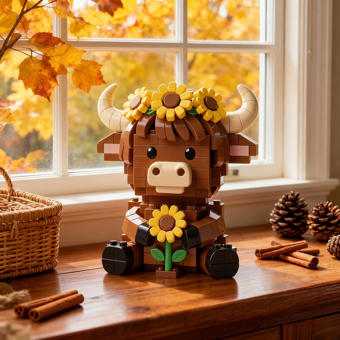 Sunflower Highland Cow Brick Set๐ป๐