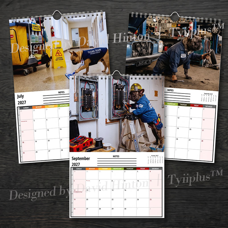š¶ French Bulldogs Working 2027 Calendar