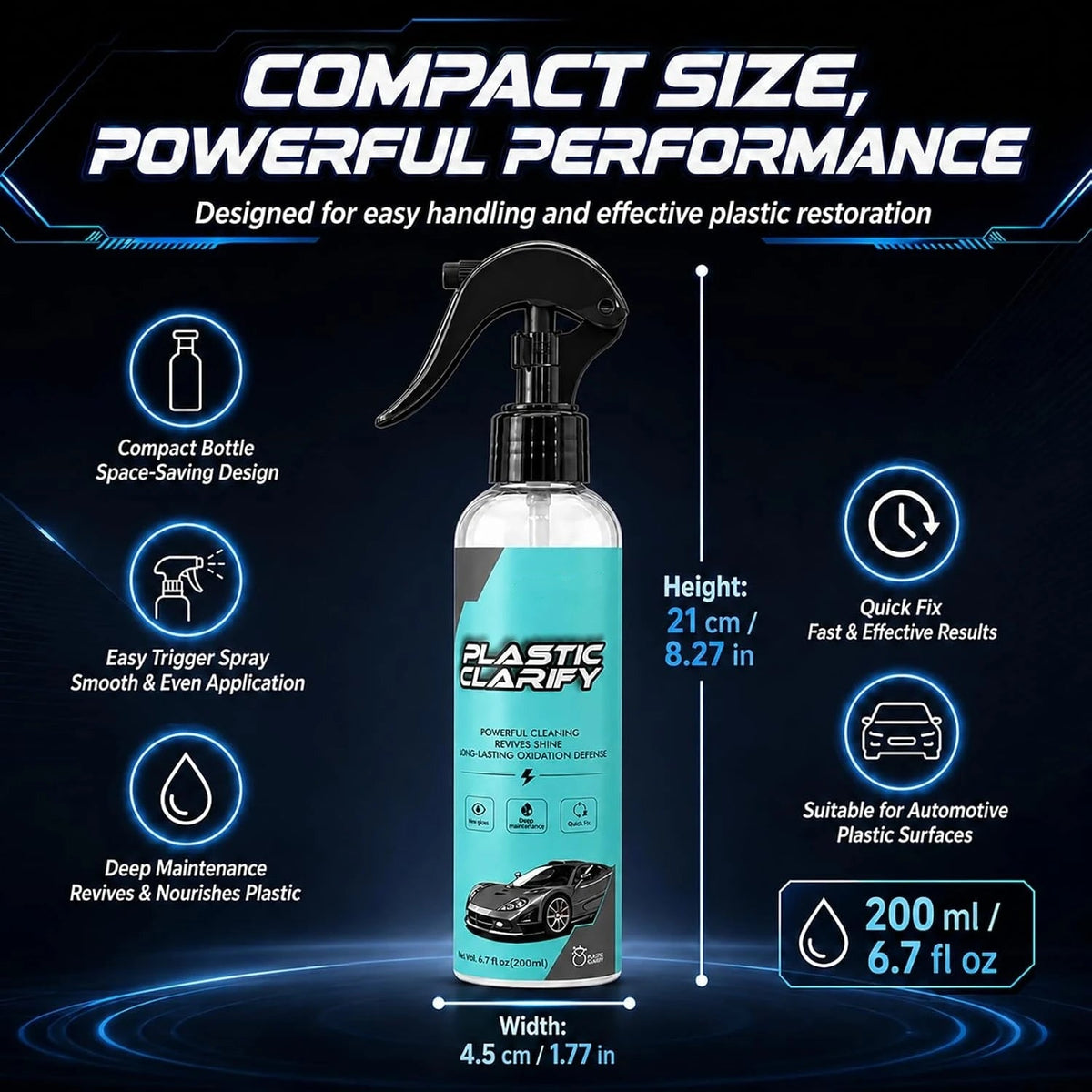 TyiiPlus™ Plastic Clarify - Ultimate Plastic & Trim Restorer (200ml)