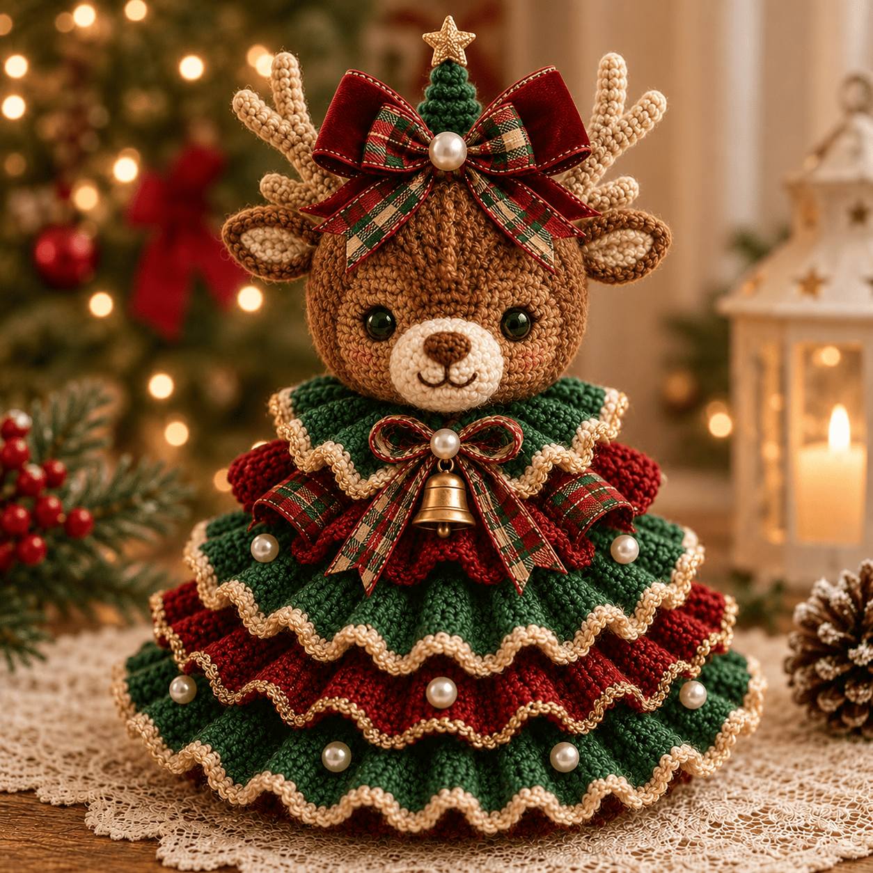 🎄Crochet Animal Christmas Tree DIY Kit