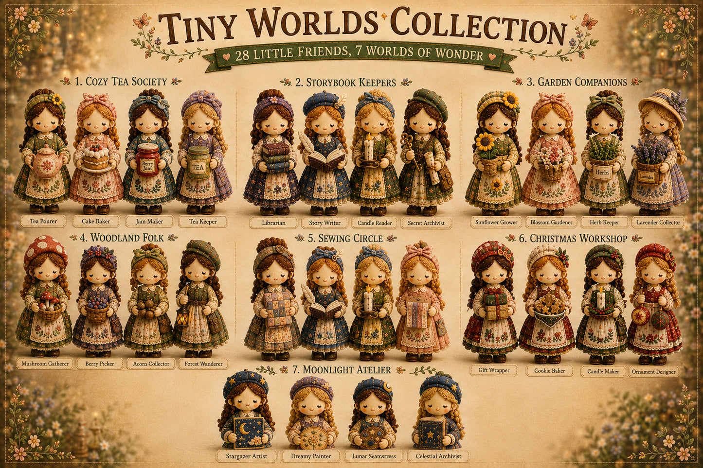 🧵 Tiny Worlds Collection – Patchwork DIY Kit Series