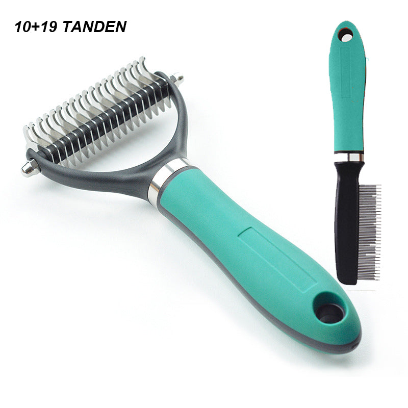 Double-Sided Deshedding Pet Grooming Brush