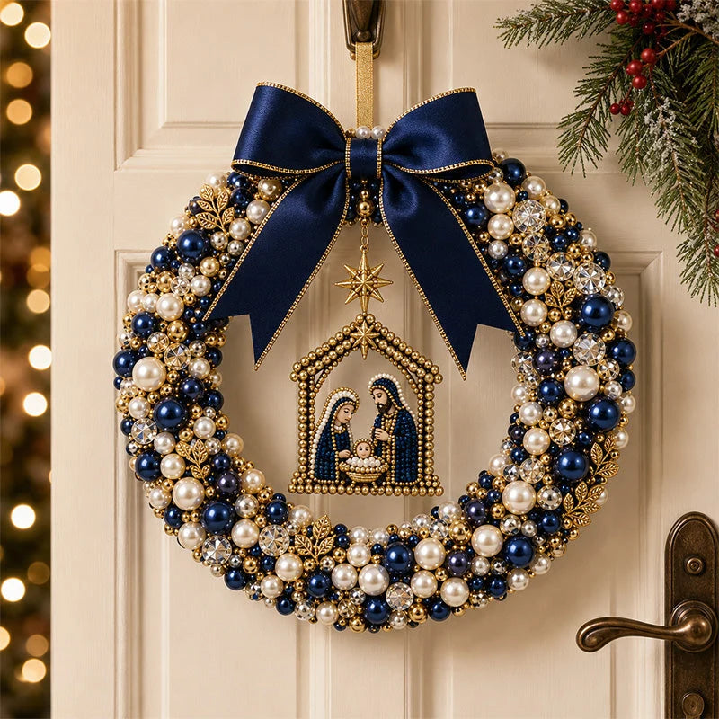 DIY Christmas Pearl Beaded Wreath Kit