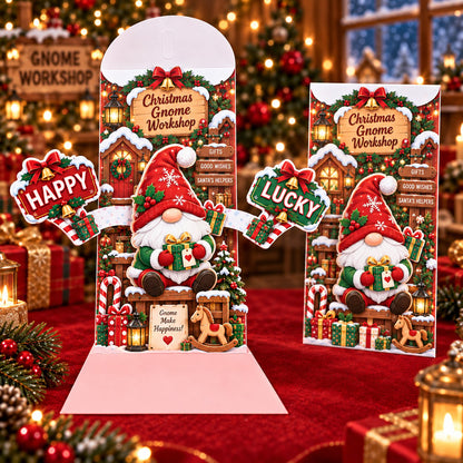🎄Handmade 3D Christmas Money Card – Pop-Up Holiday Card with Cash Envelope & Message Space 💌✍💵