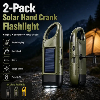 🔦Tyiiplus™ Hand Crank Flashlights – USB-C Rechargeable Emergency Lights