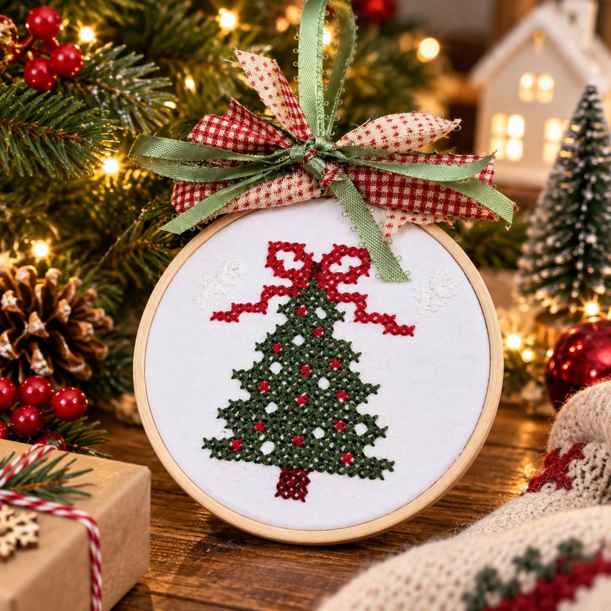 🎄Complete Christmas Embroidery Ornament DIY Kit