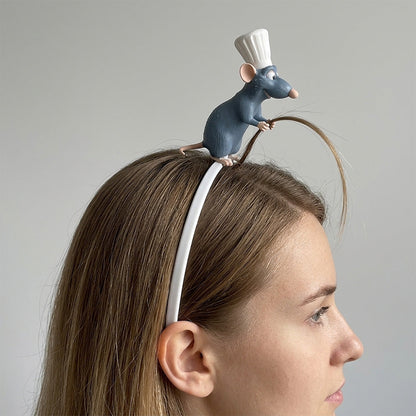 👨‍🍳🐀Little Chef Rat Headband – Funny Hair Accessory