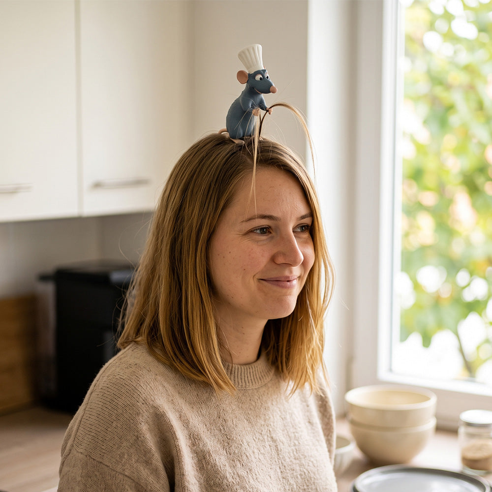 👨‍🍳🐀Little Chef Rat Headband – Funny Hair Accessory