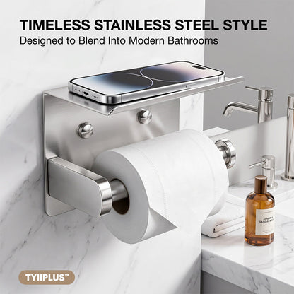 TYIIPLUS™ Toilet Paper Holder with Shelf