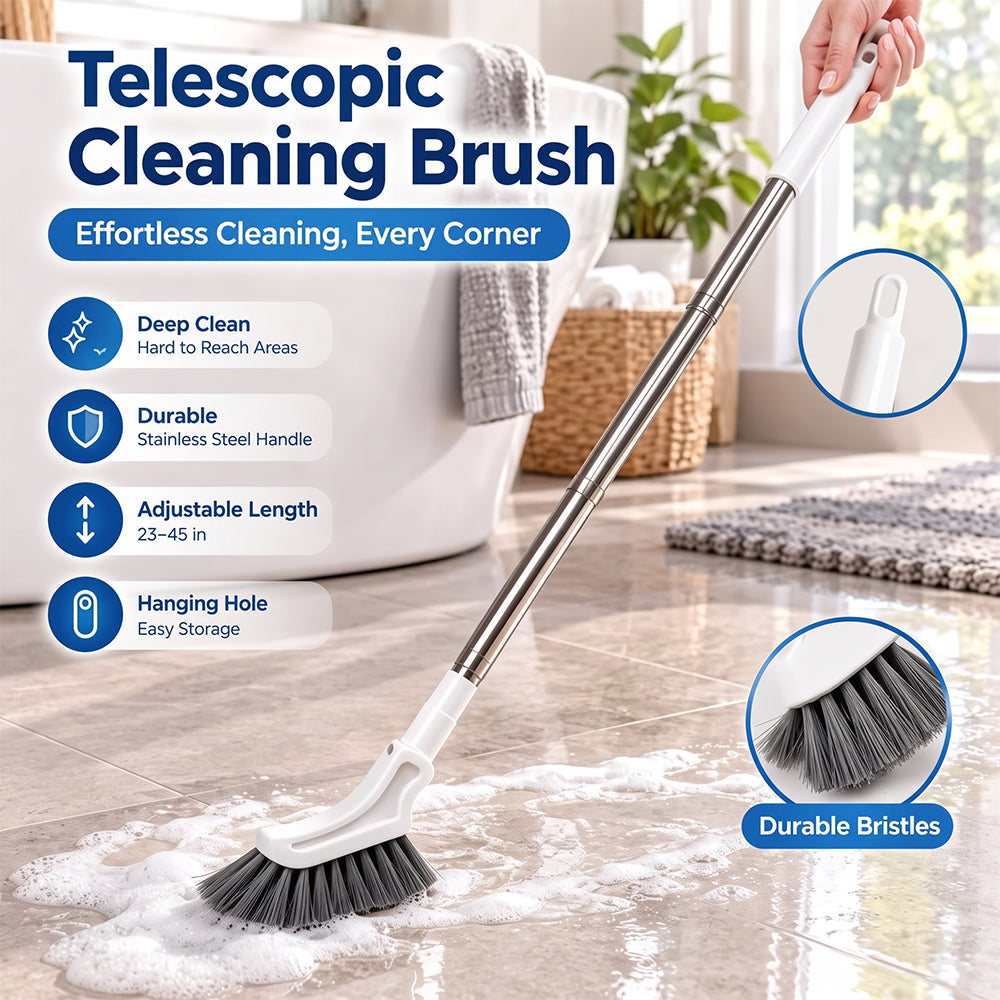 Adjustable Length Stainless Steel Telescopic Long Handle Crevice Cleaning Brush 🧹