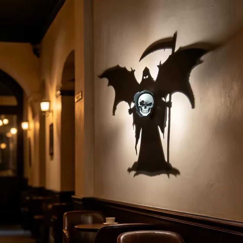 💀 Grim Reaper Shadow Projection Wall Light