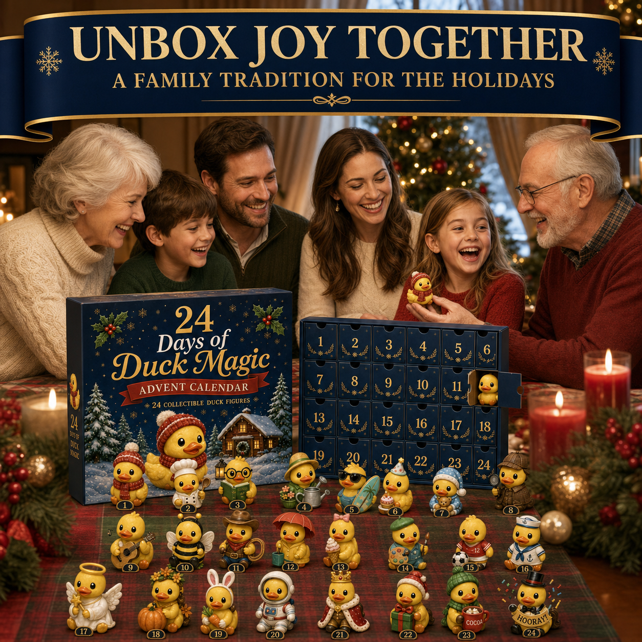 🐥 24 Days of Duck Magic Advent Calendar – 24 Collectible Christmas Duck Surprises