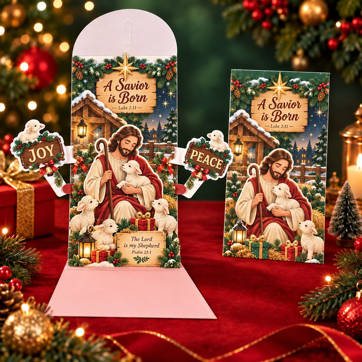 🎄Handmade 3D Christmas Money Card – Pop-Up Holiday Card with Cash Envelope & Message Space 💌✍💵