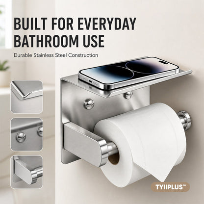 TYIIPLUS™ Toilet Paper Holder with Shelf
