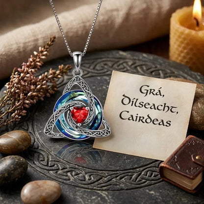 Birthstone Celtic Trinity Knot Necklace ✨