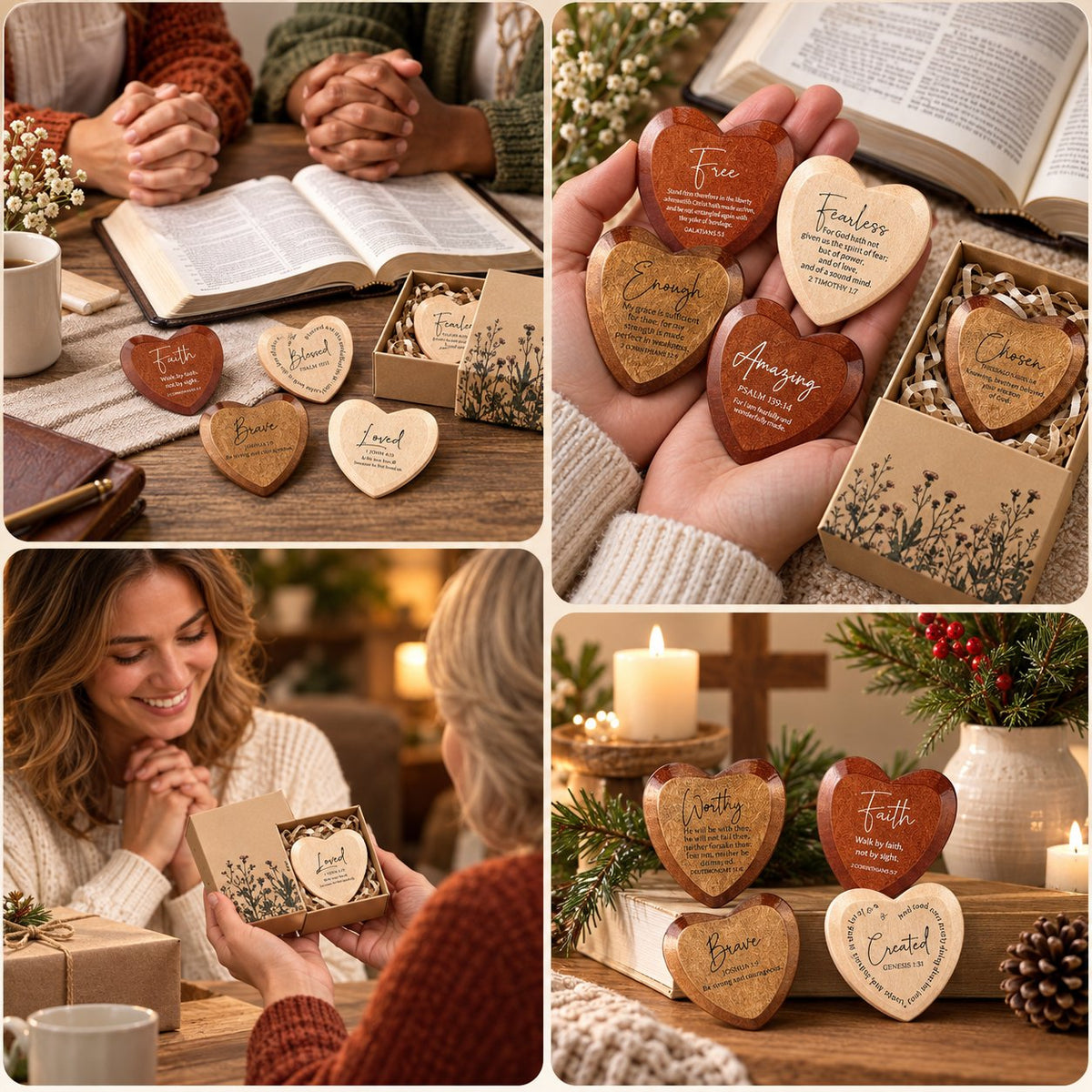 ✝️🎁Christian Pocket Heart Gift Set (Set of 12)