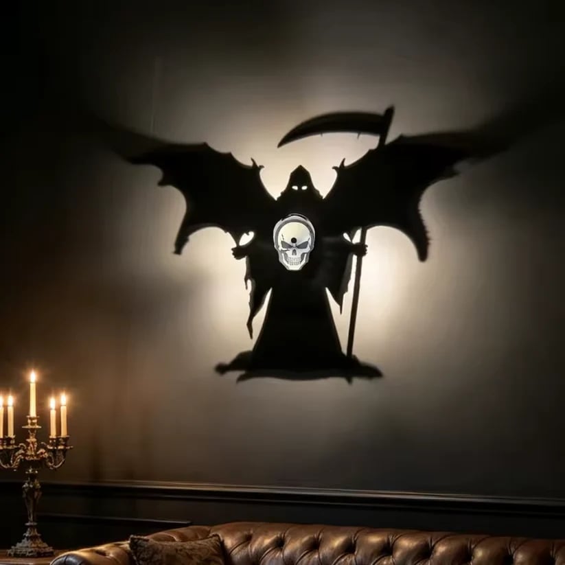 💀 Grim Reaper Shadow Projection Wall Light