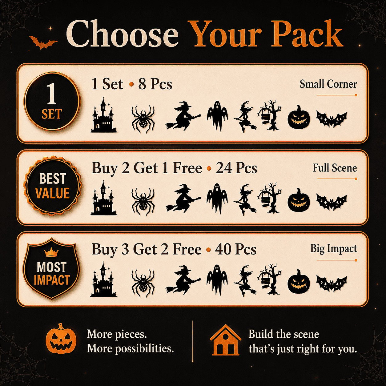 🎃Halloween HOT SALE 49% OFF 👻 Halloween LED Silhouette Wall Light Stickers