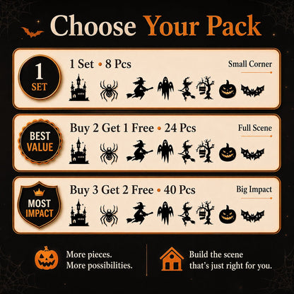 🎃Halloween HOT SALE 49% OFF 👻 Halloween LED Silhouette Wall Light Stickers