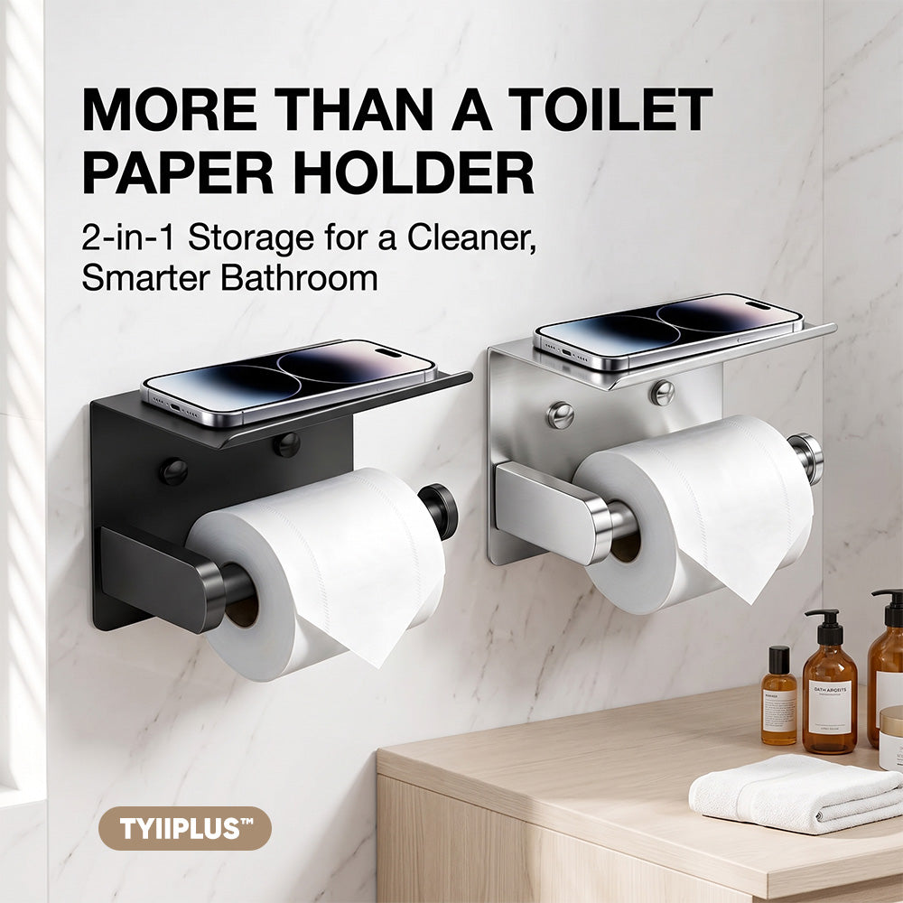 TYIIPLUS™ Toilet Paper Holder with Shelf