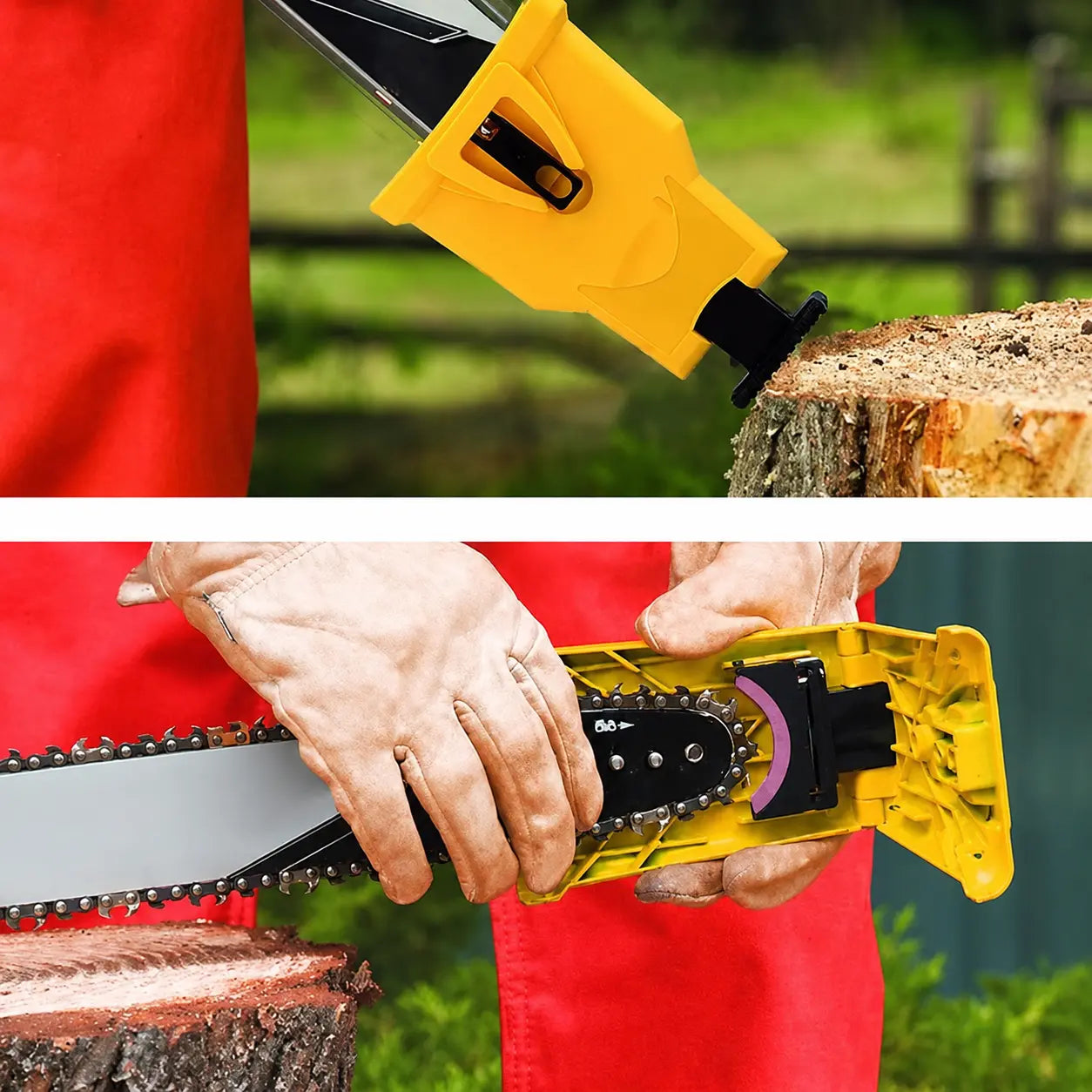 TYIIPLUS™ Portable Bar-Mounted Chainsaw Sharpener – Fast Chain Sharpening Tool for 14"–20" Chainsaws