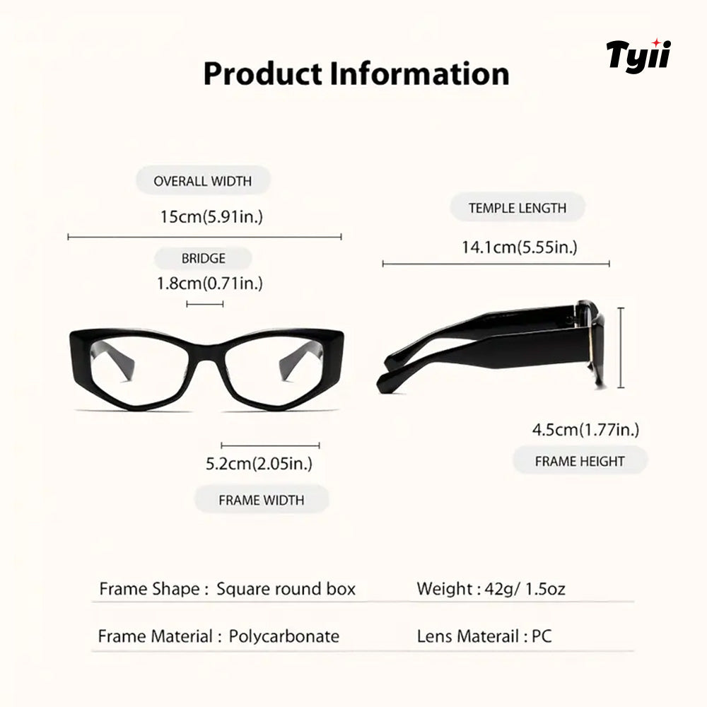 TYII™ Women’s Blue Light Reading Glasses – Stylish Square Frame Readers