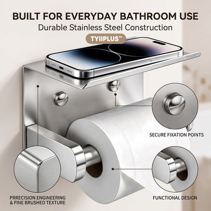 TYIIPLUS™ Toilet Paper Holder with Shelf