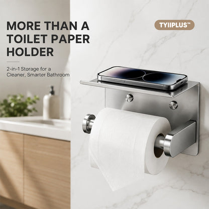 TYIIPLUS™ Toilet Paper Holder with Shelf