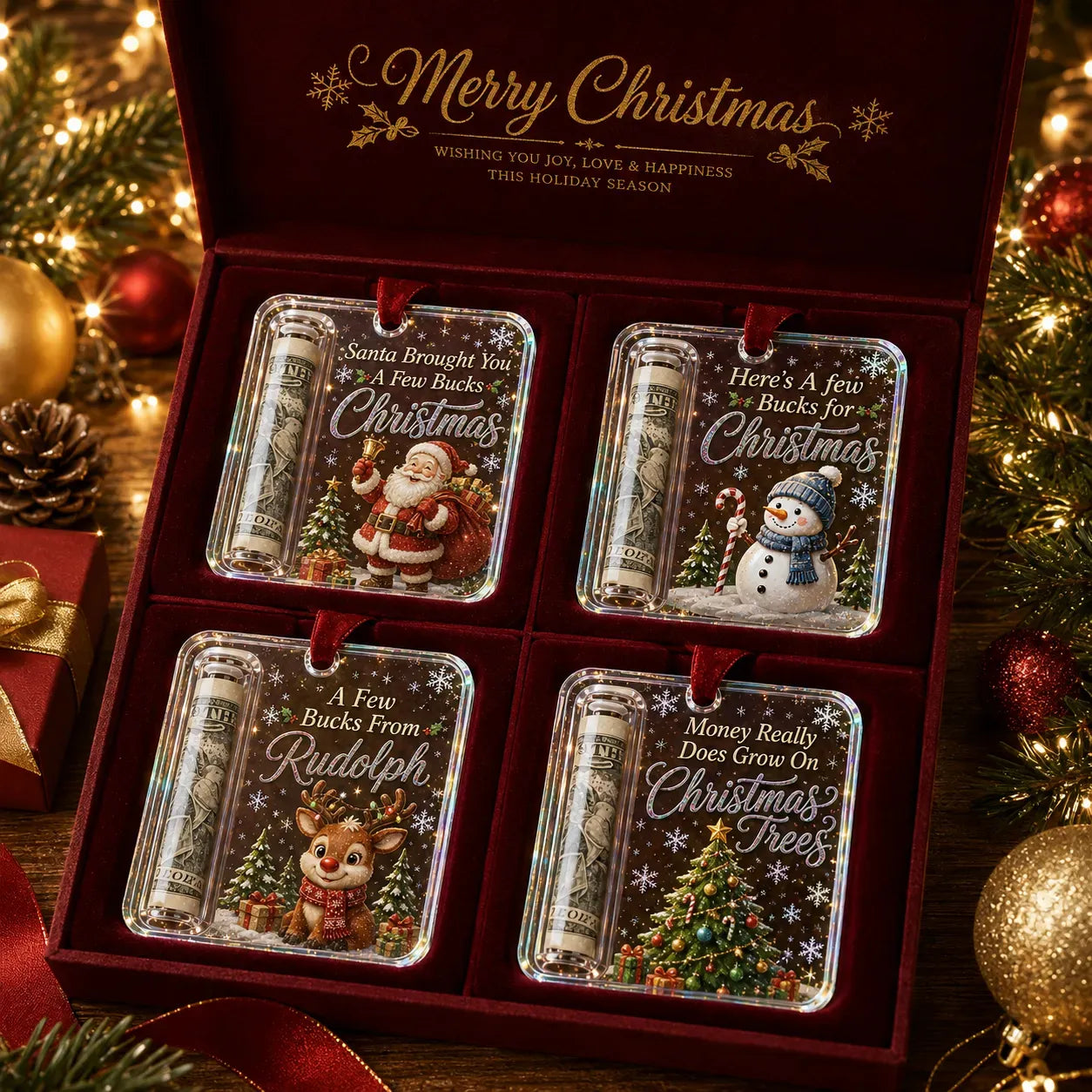 🎄 Christmas Cash Gift Ornament – Turn Cash Into A Christmas Surprise