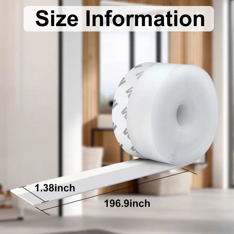 16.4 ft Door Weather Stripping | Adhesive Draft Stopper Seal Strip for Doors, Windows & Shower Doors