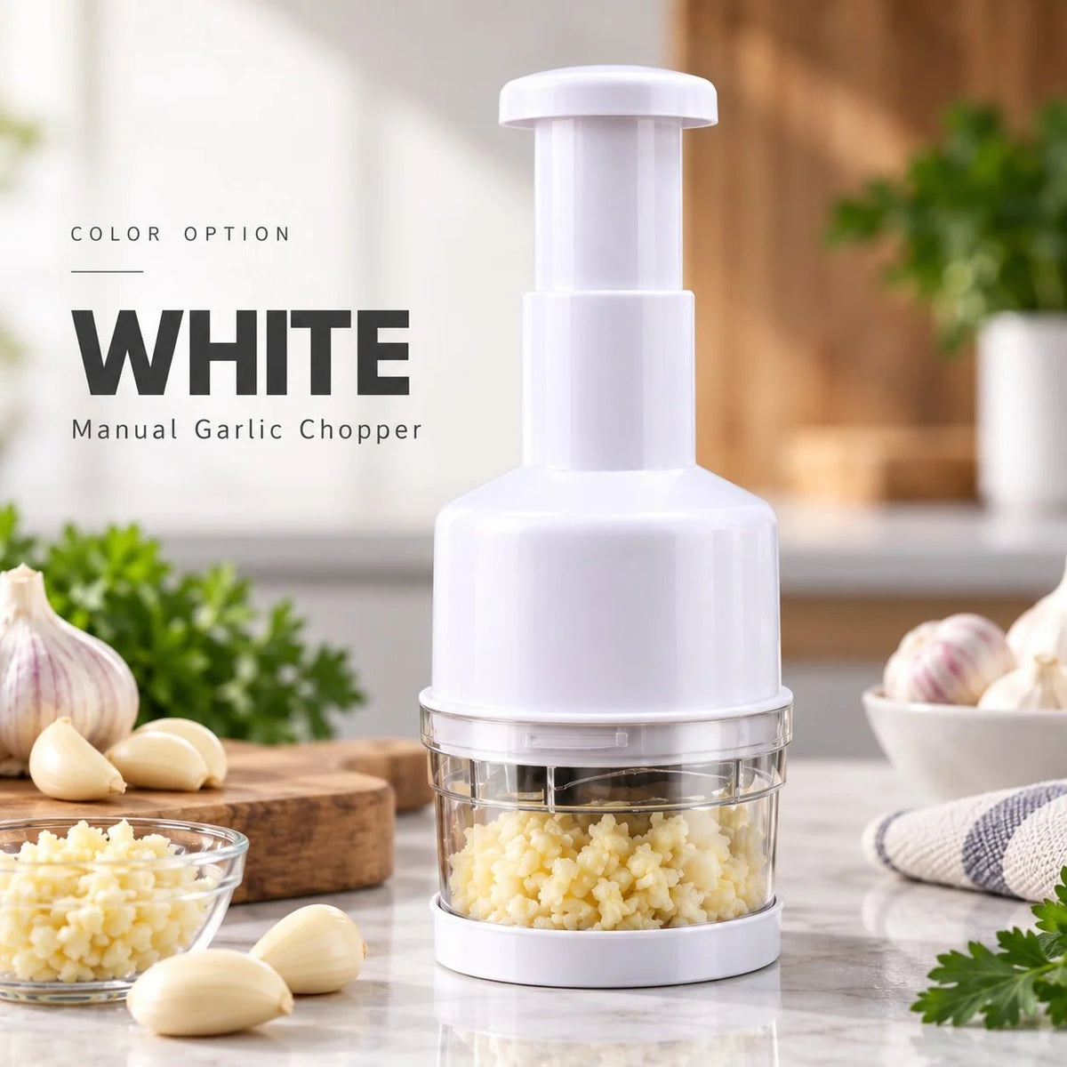 🥣Tyiiplus™ Chop Garlic Faster – Press-Down Manual Food Chopper