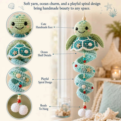 🌊 Marine Animal Themed Spiral Crochet Hanging Kit for Beginners | Complete Kit with All Tools & Step‑by‑Step Guide Included 💕
