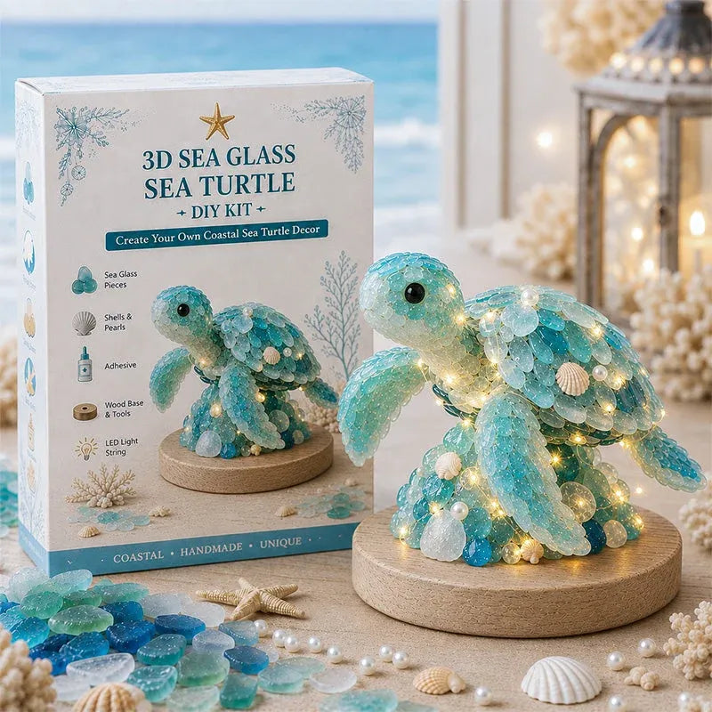 🌊✨ DIY 3D Sea Glass Art Kit – Beginner-Friendly, No Experience Needed | Coastal & Christmas Collection