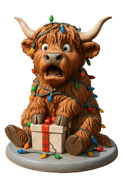 Highland Cow Advent Calendar 2026 – 24-Day Christmas Countdown with Cute Highland Cow Figurines