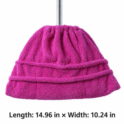 TYII™ Multipurpose Coral Fleece Broom Head Cover – Reusable Dust & Hair Cleaning Cover for Wet & Dry Floor Cleaning