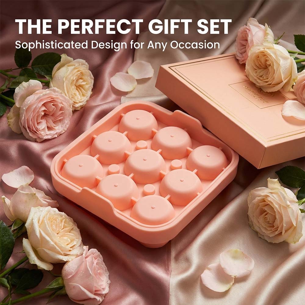 🌹 Rose Ice Cube Tray – 9-Cavity Silicone Mold for Whiskey & Cold Drinks
