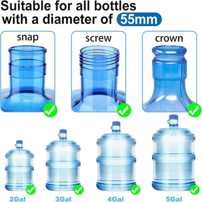 Silicone Water Jug Seal Cap – Leak-Proof Replacement Lid for 3 & 5 Gallon Water Dispensers, Universal 55mm Bottle Cap