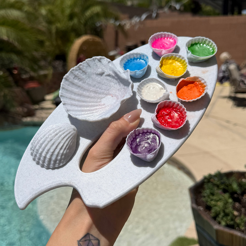 TYIIPLUS™ 3D Printed Sea Shell Painting Palette