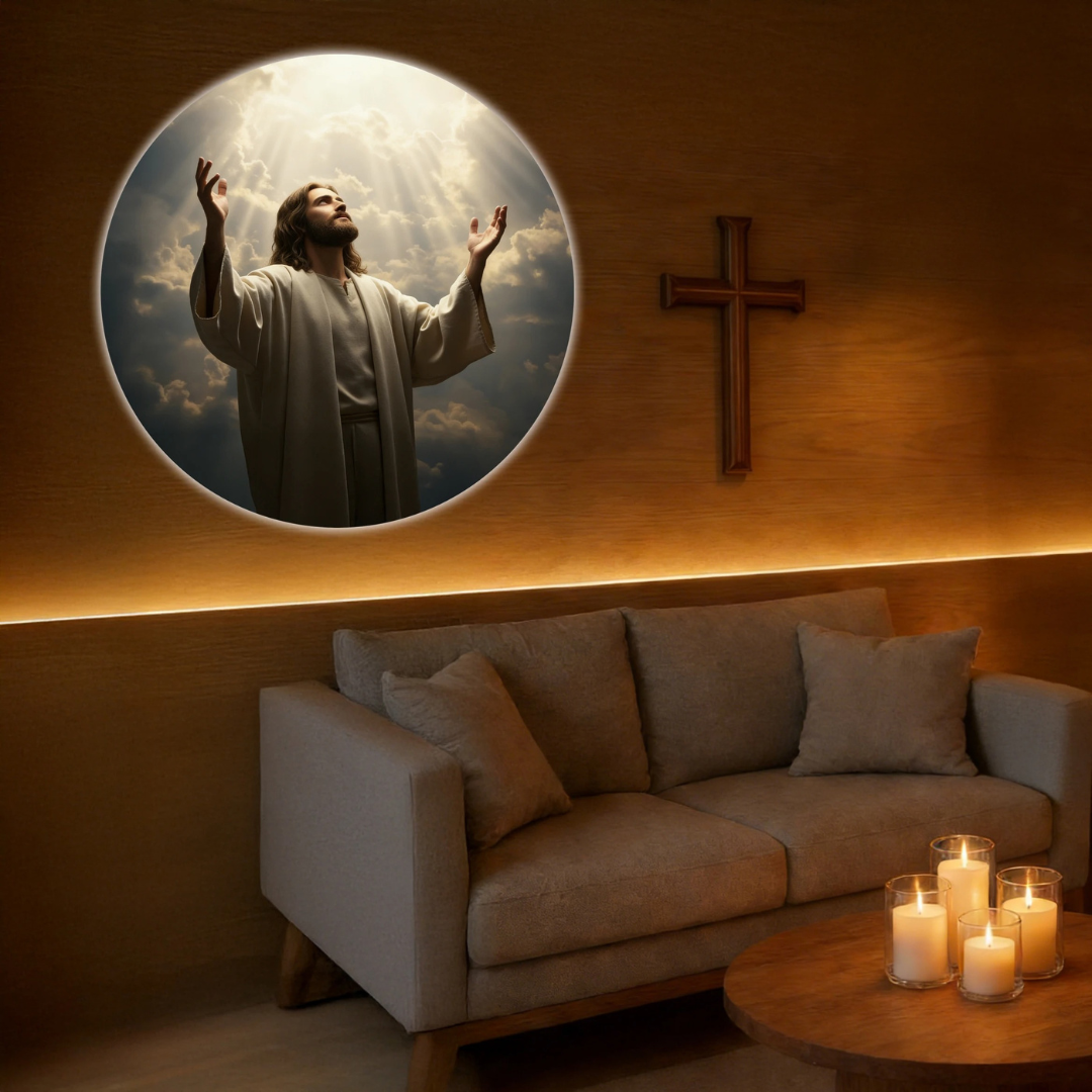 Divine Light - Portable Jesus Projection Lamp with 6 Sacred Scenes