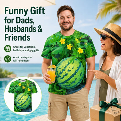 Funny 3D Watermelon Belly T-Shirt
